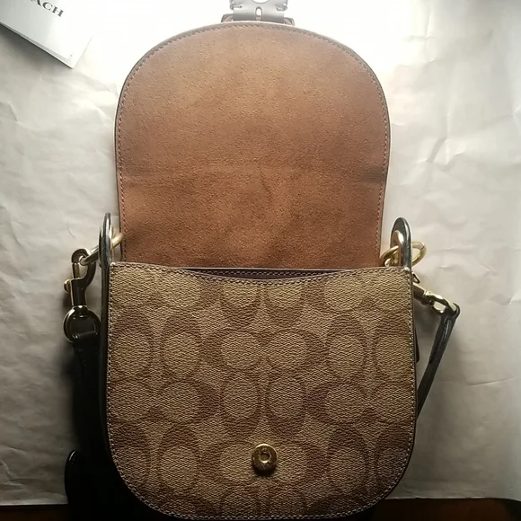 Coach Red and Brown Crossbody Bag - Picture 10 of 13